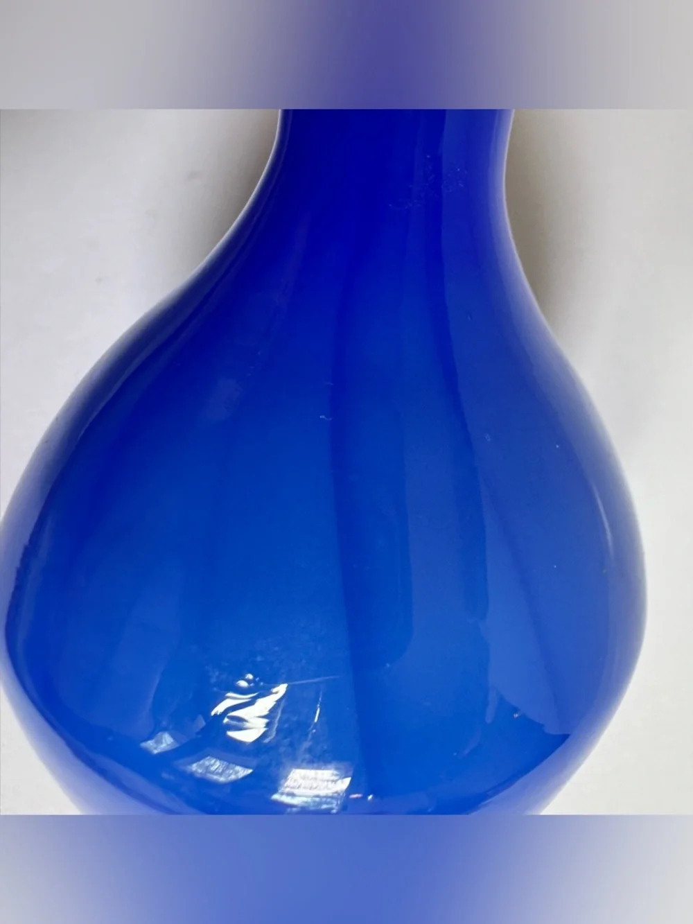 Vintage Blue Fluted Glass Bud Vase - Picture 5 of 12